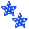 Em Estoque Atacado Protetores de Mamilo Americanos, Adesivos de Seio Estrela de Cinco Pontas, Protetores de Mamilo Descartáveis Respiráveis, Tecido Cetim, Design de Bandeira, Ultrafino
