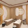 Nuevo Fondo de Pared 3D Tridimensional Chino para Salón de Belleza, Centro de Salud, Mural para Sala de Estar, Club de Pedicura Tela de Pared