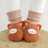 25 Calcetines de Piso Gruesos de Felpa para Otoño e Invierno para Bebés, Calcetines Antideslizantes 3D de Dibujos Animados para Niños Pequeños