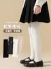 Medias para Niña Otoño Invierno Delgadas con Felpa Estilo Coreano de Princesa Color Sólido Lazo Ropa Exterior Primavera Otoño Bebé Niña Medias