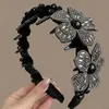 Faixa de Cabeça Floral Dentada Doce para Mulheres, Uso Diário ao Ar Livre, Faixa de Cabelo com Fita Superior de Caveira Alta, Prendedor de Cabelo Integrado, Acessório de Cabelo