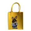 Bolsa de Mão Nova Moda 2023 Bolsa de Feltro Estampa de Desenho Animado Versátil para Férias