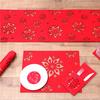 Conjunto de Natal para Férias Feltro Placemat Coaster Isolado Térmico Tapete de Mesa Absorvente Não Tecido Tapete Quente