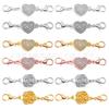 Pulsera con hebilla magnética de aleación de rosa transfronteriza, collar, conexión, hebilla magnética de amor, hebilla de joyería, accesorios de joyería DIY