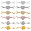 Pulsera con Cierre Magnético de Flor de Rosa de Aleación Transfronteriza Conexión de Collar Cierre Magnético de Corazón Cierre de Joyería Accesorios de Joyería DIY