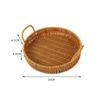 FONTE fabricante Rattan tecido cesta de armazenamento prato de frutas placa de frutas secas lanche bandeja de lanche Rattan prato tecido