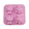 Molde de Yeso de Silicona 4 Melodías Uniformes Gelatina Mu Si Polvo de Frijol Blanco Leche Pastel de Mijo Congelado Jabón Artesanal Molde de Aromaterapia