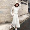 2026 Primavera y Otoño Nueva Moda Casual Elegante Conjunto Versátil Adelgazante Sudadera Holgada y Pantalones Recortados de Pierna Ancha Conjunto de Dos Piezas