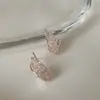 Diseño Irregular Color Cristal Hebilla de Oreja Femenina Nicho Personalidad Única Exquisitos Moda Versátiles Pendientes Pendientes