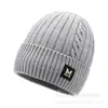 Gorro para Hombre Invierno Prueba de Frío Tejido Forrado de Lana Engrosado Cálido Lana Algodón Gorro para Mujer Invierno Ciclismo a Prueba de Viento Frío