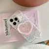 Funda de Teléfono Magnética para Gato con Forma de Corazón para Animales Pequeños Rosa y Morado 17Promax Adecuada para 18Pro Doble Capa 16Pro15