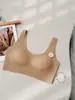 Sutiã Costas Lisas Plus Size Sem Aro, Alça Larga de Gel Ultra Fino, Sutiã Calcinha Estilo Colete Semi-Fixo Feminino