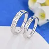 Anillos de Pareja S925 Plata de Ley Chapada 5201314 Transfronterizos, un Par de Anillos para Compartir el Río del Amor, Anillo de Pedida, Regalo de San Valentín