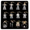 Adornos de Ángel de Vidrio Colgante Colgante Adornos de Ángel para Árboles Arte en Vidrio Guardián de Oración Adornos para Árbol de Navidad