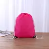 Mochila com Cordão de Poliéster para Eventos ao Ar Livre, com Bolso de Cordão, para Homens e Mulheres, Mochila Esportiva Impermeável com Logo Personalizado