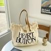 Nuevo Bolso de Hombro de Lona con Borlas, Bolso de Mujer de Gran Capacidad, Bolso de Viaje Simple, Bolso Tote de Nicho