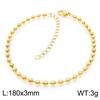 Ins moda aço inoxidável bola contas corrente terno pode DIY acessórios 3/4/6mm titânio aço pulseira colar em estoque