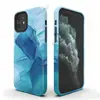 Edición Norteamericana Azul Profundo Gradiente Acuarela Funda para Teléfono Resistente a Golpes iPhone 17 16 Pro Funda Protectora de Doble Capa Cobertura Total