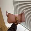 Nova Bolsa Baguete de Nicho de Moda de Alta Qualidade, Textura Versátil, Bolsa Retrô para Mulheres 2025, Bolsa Transversal de Ombro Único de Axila