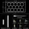 Luz de Garagem Luz Hexagonal Colmeia 110V Loja de Lavagem de Carros Filme Teto Luz Estação de Trabalho Beleza Automotiva Lâmpadas Zhongshan