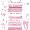 Decoração de Parede de Madeira Inspiradora Positiva para Quarto de Menina Verão Cruzamento Princesa Borboleta Arco-Íris Placa de Madeira para Porta