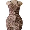 Serie Estampado de Leopardo Transfronteriza para Mujer Color de Piel Estampado Leopardo Mono de Malla sin Apertura