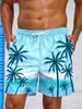 25 Nuevos de Verano Pantalones de Playa para Hombre Amazon Impresión Digital 3D Pantalones de Playa Estilo Hawaiano Europeo y Americano Pantalones Cortos para Hombre