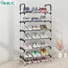 Tienda de Fábrica Zapatero Simple de Cinco, Seis o Siete Niveles, Zapatero Combinable Libremente, Elegante Multicapa, Precio Ultra Bajo, Sin Cubierta Antipolvo