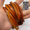 Primeira Camada Amarelo Vaca Couro Plano Couro Genuíno Corda Amarelo Marrom Pulseira Colar Corda para Joias Retrô Amarelo Marrom Antigo Corda Redonda de Couro de Vaca