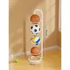Rack de Armazenamento de Basquete de Chão Prateleira de Armazenamento de Futebol Equipamento Esportivo Indoor Infantil Bolas Cesta de Armazenamento Dobrável para Casa