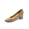 Tacones Altos Slingback de Punta Elevadores de Altura de 8 CM para Mujer, Puramente Elegantes, Suaves para el Trayecto Diario, Cómodos por su Tacón Grueso