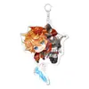 Genshin Impact Juego Anime Llavero Acrílico Raiden Shogun Zhongli Ganyu Klee Scaramouche Merchandising Anime Dibujos Animados
