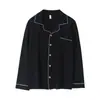 Algodón viscosa algodón marca pijamas hombre verano manga larga cárdigan top holgado XXXXL talla extra se puede usar afuera RC