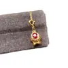 Colgante de Rubí Natural Transfronterizo Accesorios para Mujer Nicho Alta Gama Joyería de Plata 925 4*5 Joyería de Lujo Venta Directa de Fábrica