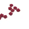 2024 Novo Vinho Tinto Luminoso Estéreo Rosa Rosa Atmosfera Flor Pequena Artificial Acessórios de Nail Art Atacado