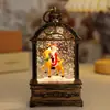 Novas decorações de Natal 2025 bola de cristal com luz lâmpada de neve portátil presente de Natal pêndulo de mesa de Natal