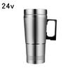 Taza eléctrica para coche, taza de acero inoxidable para calentar agua, calentador de agua para coche, taza de vacío, hervidor de calentamiento 12V/24v