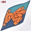 Verano retro nueva moda flor satén seda plisado 70 cuadrado bufanda bufanda protector solar Yiwu suministro por lotes