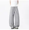 Pantalones de chándal americanos de alta resistencia con dobladillo curvo, unisex, primavera y otoño, pantalones holgados de pierna ancha, pantalones largos deportivos casuales