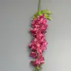 Flores Artificiales Transfronterizas, Flores Artificiales de Delfinio Azul, Arreglo de Pared de Flores de Fondo, Arreglo de Delfinios, Arreglo de Flores para Pasillo de Compromiso