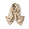 Bufanda de cachemira para mujer, de color liso, con protección para el cuello, cálida, de punto largo y grueso, sencilla y combinable.