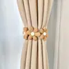 Cortinas Florais de Estilo Simples, Não Precisam ser Amarradas, Prendedores Elásticos de Gaze para Cortina com Fivela, Acessórios de Decoração para Casa, Clipes de Cortina
