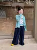 Colección Otoño 2026 Ropa Infantil Estilo Coreano para Niñas Camiseta de Manga Larga Ajustada de Lunares Camisa Base Chaqueta Cardigan de Lunares Coloridos