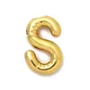 Europa y Estados Unidos venta caliente oro real 18k acero de titanio 26 letra colgante burbuja acero inoxidable joyería accesorios diy colgante de collar