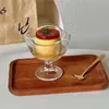 Vaso para Batido de Yogur Helado Taza de Postre Vidrio Incoloro Transparente Alto Creativo Hogareño Bol Bola de Nieve