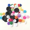 Populares Botones de Resina de Dos Ojos de Colores, Botones Redondos de Pan, Botones Decorativos DIY Hechos a Mano para Jardín de Niños