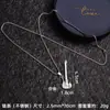 Colar de Aço Inoxidável para Guitarra de Cor Simples Hip Hop Rock Jazz Design de Pingente Nicho Acessórios de Pingente para Festival de Música