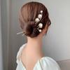 Elegante horquilla de perla francesa, horquilla de perla de alta calidad, horquilla moderna y sencilla para recogido, accesorios para el cabello de Corea del Sur