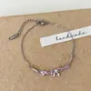 Simples e Versátil, Fashion e Prático para o Dia a Dia, Design Exclusivo Pulseira de Laço com Pedras Rosa, Luxo Leve, Alta Qualidade, Joia de Mão Personalizada para Mulheres