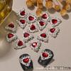 Nueva Joyería para Manicura Corazón Rojo Diamante Aleación Diamante Manicura Gota de Agua Corazón Uña Metal Usable Joyería para Uñas
